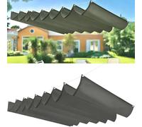 Bâche Ombrage 110x380cm Imperméable, Protection UV Solaire Pergola Toile Rétractable Tailles Personnalisables pour Balcon Terrasse, Gris Clair