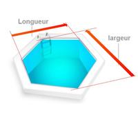Bâche opaque pour piscine enterrée Hexagonale