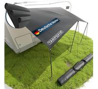 Bâche pare-soleil avec œillets, 4 x 2,4 m | Toit pare-soleil 100% imperméable pour caravane, adapté aux profilés. | Auvent pare-soleil et protection UV pour camping. | Bâche d'auvent pour camping-cars