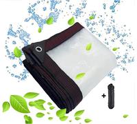 Bâche PE transparente avec œillets 3x4m pour meubles de jardin Tente Pavillon