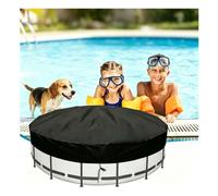 Bache Piscine Chien Tissu Oxford imperméable Pliable pour Piscine Ronde Piscine Solaire,Black-120 * 12inches（306 * 30cm）