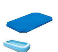 Bâche Piscine Rectangle - Couverture Cadre Chauffe-Eau Étanche | Protection Anti-Poussière | Tapis Sol Imperméable PE Film Protecteur Hors-Sol pour Bassin Tubulaire Jardin Famille, Bleu