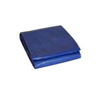 Bâche piscine rectangulaire 6 x 10m Bleue marine avec filet d'écoulement résistance 140g/m2