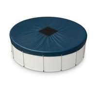 TERRE JARDIN Bâche Piscine Ronde 4.2 m 140 g/m² - Bache Hivernage Piscine Hors Sol - Bache 4 Saisons, Étanche - Filet d'Écoulement 35 x 35 cm - Cordon de Serrage Inlcus - pour Piscine 3.60 m - Bleu