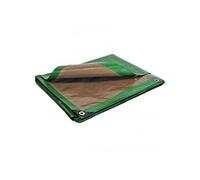 Bâche Plastique 4 x 5m Verte et Marron PE haute résistance 250g/m2