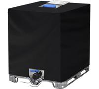 Bache pour Cuve 1000 L IBC Anti-UV NEVERLAND Bâche Réservoir d'eau IBC 1000 L Couverture Container Citerne Eau Pluie 420DCoupe-Vent 120 * 100 * 116cm Noir