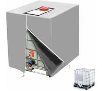 Bache pour Cuve 1000L IBC, 210D Réservoir d'eau Couvercle, Anti-UV Anti-poussière Couverture Container e de (116 x 100 x 120 cm)