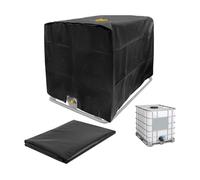 Bache pour Cuve 1000L IBC - Bache Cuve 1000L Anti-UV Anti-Poussière Anti-Pluie Tissu Oxford Bache (Noir 120 x 100 x 116 cm)
