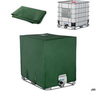 Bache pour Cuve 1000L IBC, Bache de Reservoir d'eau, Recuperateur d Eau de Pluie Bouchon, 116 x 100 x 120 cm, Vert