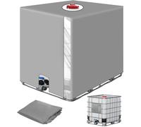 Bache pour Cuve IBC 1000L,Anti-UV Anti-Poussière Bache Couvercle Housse de Protection Cuve Gris(116 x 100 x 120 cm)