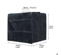 Bache pour Cuve IBC 1000L, Bache de Réservoir d'eau Couvercle, Anti-UV Bache de Housse Protection(116 x 100 x 120 cm, Noir)