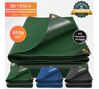 Bâche professionnelle 650g/m² Bâche tissée, bâche de protection, bâche pour bateau, bâche pour piscine, bâche pour tente, bâche pour camion pour camping & jardin extérieur - 3x4m - 12m² - vert
