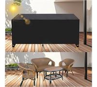 Bâche Protection Meubles Jardin 365x130x100cm Imperméable 420D Oxford | Housse Salon de Jardin Résistante au Froid et à la Neige, Doubles Coutures Renforcées Noir