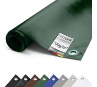 Bâche PVC camion 700g/m² AVEC ŒILS Bâche de protection mat indéchirable stable (vert, 3m x 5m)