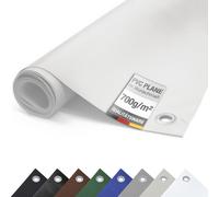 Bâche PVC camion 700g/m² AVEC ŒILS Bâche de protection mate indéchirable stable (blanc, 2,5m x 4m)