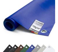 Bâche PVC camion 700g/m² AVEC ŒILS Bâche de protection mate indéchirable stable (bleu, 3m x 6m)