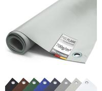 Bâche PVC camion 700g/m² AVEC ŒILS Bâche de protection mate indéchirable stable (Gris, 3m x 5m)
