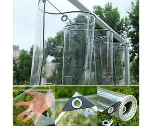 Bâche PVC claire imperméable Tarps Protection des plantes Rideaux de pluie Bâche de protection, 2m x4m Pour meubles de jardin, Résistant au froid, à la pluie, au gel