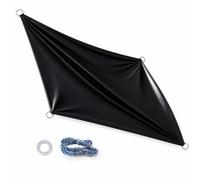 Bâche PVC Extérieure Protection Solaire, Noir, Noir | 0.32mm | 350g/m² - imperméable - résistante déchirure - œillets | multi-usage, camping, pour chantier, pour terrasse