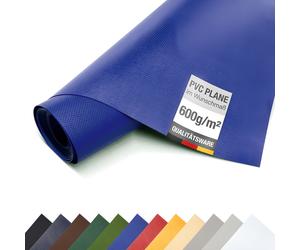 Bâche PVC pour camion 600 g/m² marchandise au mètre Bâche de couverture mate (bleu, 3,2m x 8m)