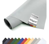 Bâche PVC pour camion 600 g/m² marchandise au mètre Bâche de couverture mate (Gris, 3m x 10m)