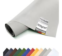 Bâche PVC pour camion 600 g/m² marchandise au mètre Bâche de couverture mate (gris clair, 2,5m x 6m)