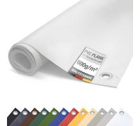 Bâche PVC pour camion 600g/m² avec œillets Bâche de protection mate (blanc, 2,5m x 4m)