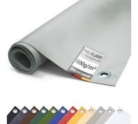Bâche PVC pour camion 600g/m² avec œillets Bâche de protection mate (gris clair, 3m x 7m)