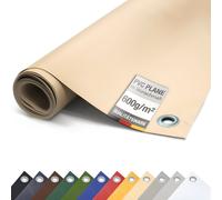 Bâche PVC pour camion 600g/m² avec oeillets Bâche de protection mate (beige, 3m x 7m)