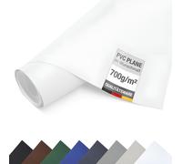 Bâche PVC pour camion 700 g/m² marchandise au mètre Premium Bache mat (blanc, 2,5m x 9m)