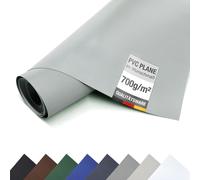 Bâche PVC pour camion 700 g/m² marchandise au mètre Premium Bache mat (Gris, 3m x 5m)