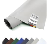 Bâche PVC pour camion 700 g/m² marchandise au mètre Premium Bache mat (gris clair, 3m x 5m)