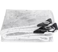 Bâche PVC transparente - Imperméable & résistante aux UV - Avec oeillets & fermeture éclair - Pour véranda, terrasse ou extérieur - 300x300cm