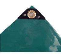 Bâche PVC verte 650g/m², 3,5 x 7m (24,5m²), bâche étanche, résistante UV