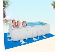 Bâche rectangulaire piscine hors sol, imperméable polyéthylène, dimensions 445x254 cm, idéale peinture et camping