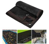 Bâche rectangulaire pour piscines enterrées A-bove, bâche en maille pour garder les feuilles à distance, bâche en maille avec corde à bords renforcés, filet d'ombrage de jardin résistant, 5 x 10 m