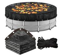 Bâche Ronde de 8.5m pour Piscine Hors Sol,Couverture d'hiver pour Attraper Les Feuilles,D'ombrage de Jardin résistant,Filet Protection Piscine pour Bloquer Feuilles Mortes et Débris(6.5m(21.3ft))