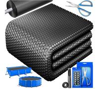 Bâche solaire de piscine noire découpable - KESSER - 300 x 200 cm - Épaisseur 120 µm - Résistante aux UV