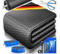 Bâche solaire de piscine noire - KESSER - 600 x 400 cm - 120 µm - Découpable - Résistante aux UV - Résistante au chlore