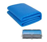 Bâche Solaire de Piscine Rectangulaire 130 x 200 cm Chauffage Solaire Effet Chauffant Écologique Couverture de Protection Anti-Évaporation et Saletés pour Piscine Hors Sol, Bleu