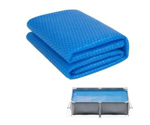 Bâche Solaire de Piscine Rectangulaire 300 x 500 cm Chauffage Solaire Effet Chauffant Écologique Couverture de Protection Anti-Évaporation et Saletés pour Piscine Hors Sol, Bleu