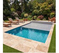 EDENEA - Bâche à Bulles Solaire Piscine 10 x 5 m - Epaisseur 500 Microns Premium - Bordée 1 Largeur - Technologie Alvéolaire Chauffante Anti Algues - Bleu/Gris