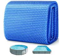 Bâche Solaire Piscine 300 x 500 cm Épaisseur 400 µm, Anti-Pluie Anti-Poussière Protection UV, Effet Chauffant Écologique, Découpable, Pool Bâche Couverture Solaire, Bleu