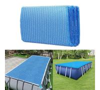 Bâche Solaire pour Piscine 300 x 500 cm pour Chauffer l'eau Chauffage Solaire Couverture de Piscine Découpe Individuelle pour Piscines, Bleu