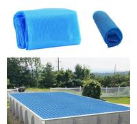 Bâche Solaire pour Piscine 300 x 500 cm Rectangulaire Couverture de Piscine Solaire Découpe Individuelle pour Piscines, Bleu