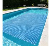 Bâche Solaire pour Piscine 300 x 500 cm Rectangulaire Couverture de Piscine Solaire Découpe Individuelle pour Piscines, Bleu
