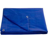 Bâche Tarpaulin Standard, 15x20 m, de protection, 80 g/m2, bleue, avec oeillets
