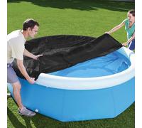 Bâche tissée PE épaissie tissu de pluie imperméable cache-poussière tapis de sol tissu rond carré couverture de piscine tissu couverture en PVC diamètre 366cm couverture de piscine ronde boîte de coul