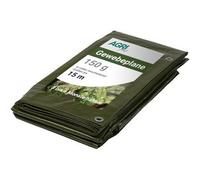 Bâche toile avec oeillets, 3 x 4 m, 150 g, vert