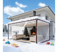 Bache Transparente 150 x 300 cm Bâche avec Œillets - Anti UV - Toile de Protection Bâche de Recouvrement avec Corde, Auvent Pliable pour Extérieur Meubles de Jardin Tente, Couleur Transparente